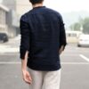 Plaid Collar Tops Turn Down Men Shirts Clothing - Image 3