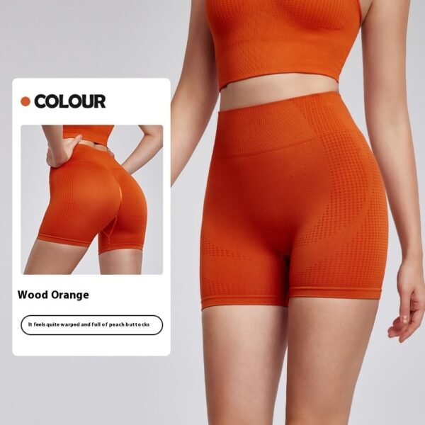 Wrinkle Hip Raise High Waist Workout Shorts - Image 5