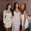 Square Collar Slimming High Waist Bell Sleeve Dress - Image 4