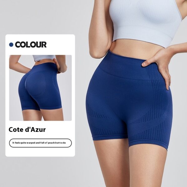 Wrinkle Hip Raise High Waist Workout Shorts - Image 4