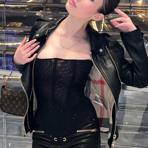 Skinny Sleeveless Tube Top Women Summer New Mesh Crop Corset Tank Party Streetwear Chest - Image 2