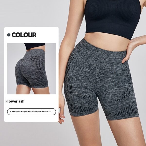 Wrinkle Hip Raise High Waist Workout Shorts - Image 3