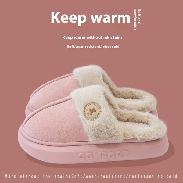 New Plush Slippers For Women Winter Warm Home Slipper Indoor Thick-soled Fleece Shoes - Image 10